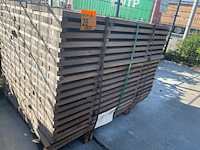 Ca. 228x guyana ipé planken fijnbezaagd, 27x80mm, lengte 125cm - afbeelding 2 van  3