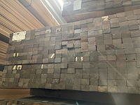 Ca. 228x guyana teak latten geschaafd, 27x40mm, lengte 275cm - afbeelding 3 van  3