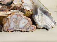 Ca. 22x agaat / chalcedoon plakken - afbeelding 2 van  6