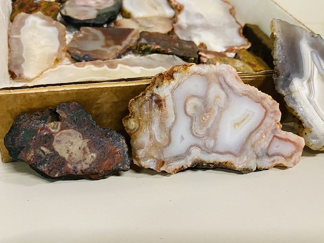 Ca. 22x agaat / chalcedoon plakken - afbeelding 3 van  6