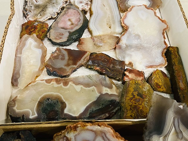 Ca. 22x agaat / chalcedoon plakken - afbeelding 5 van  6