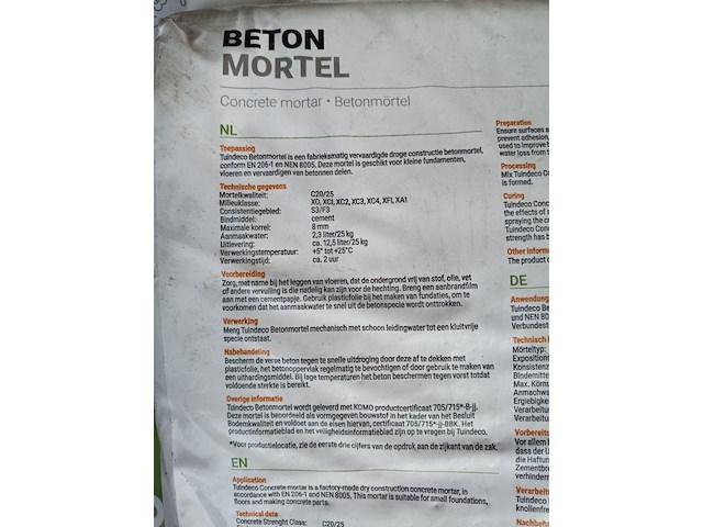 Ca. 22x betonmortel in zak - afbeelding 4 van  6