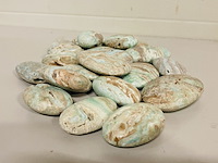 Ca. 22x blue caribbean calciet handstenen - afbeelding 2 van  4