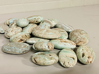 Ca. 22x blue caribbean calciet handstenen - afbeelding 3 van  4