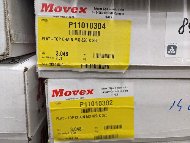 Ca. 22x doos movex flat top chain, movex, mx820/880, zwart/bruin - afbeelding 8 van  9