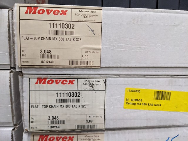 Ca. 22x doos movex flat top chain, movex, mx820/880, zwart/bruin - afbeelding 9 van  9