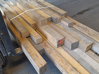 Ca. 22x eiken balken divers, lengte 80-360 cm