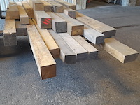 Ca. 22x eiken balken divers, lengte 80-360 cm - afbeelding 2 van  4