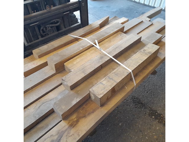 Ca. 22x eiken balken divers, lengte 80-360 cm - afbeelding 4 van  4