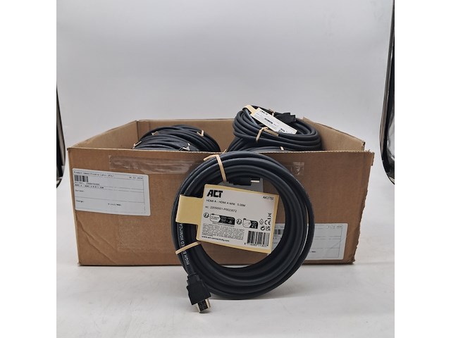 Ca. 22x hdmi kabel, act, hdmi a - hdmi a m/m 5.00m - afbeelding 1 van  4
