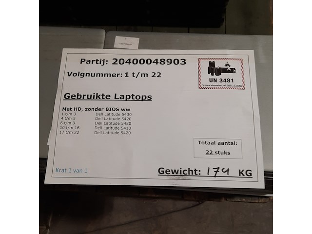 Ca. 22x laptop, dell, o.a. latitude 5430 - afbeelding 3 van  11