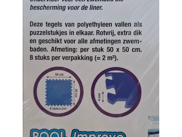 Ca. 22x set zwembadtegels van 8 stuks, alpc, 50x50 cm - afbeelding 4 van  4