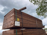 Ca. 230x guyana teak beschoeiingsplanken, 20x100mm, lengte 182/300cm, 48/350cm - afbeelding 4 van  4