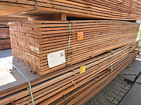 Ca. 230x guyana teak beschoeiingsplanken, 20x100mm, lengte 182/300cm, 48/350cm - afbeelding 4 van  4