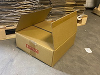 Ca. 230x verzenddozen 37x38x14cm dubbelgolf, bruin - afbeelding 2 van  4