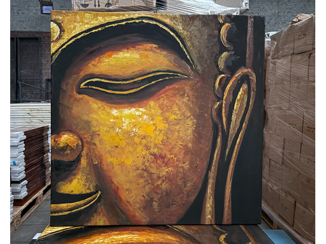 Ca. 23x canvas schilderij buddha 80x80 - afbeelding 1 van  3