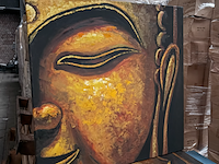 Ca. 23x canvas schilderij buddha 80x80 - afbeelding 2 van  3