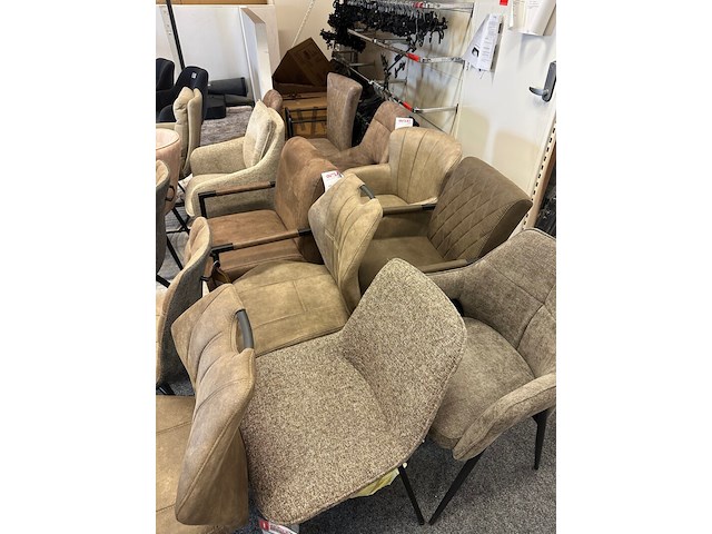 Ca. 23x eetkamerstoelen, taupe - afbeelding 7 van  7