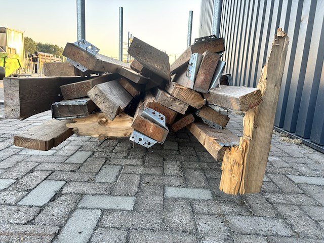 Ca. 23x houten gordingen - afbeelding 6 van  11