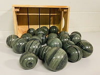 Ca. 23x jaspis groen bollen - afbeelding 1 van  4