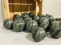 Ca. 23x jaspis groen bollen - afbeelding 2 van  4