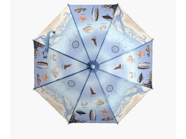 Ca. 23x kinder paraplu's met strand design esschert design, lichtblauw - afbeelding 1 van  1