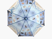 Ca. 23x kinder paraplu's met strand design esschert design, lichtblauw - afbeelding 1 van  1
