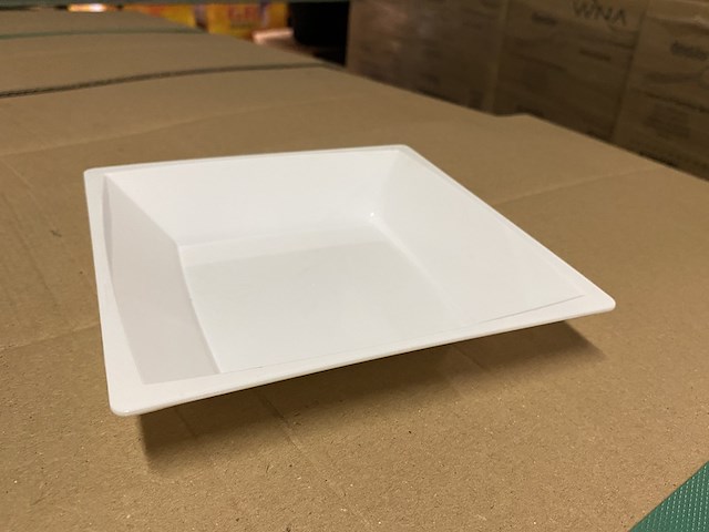 Ca. 2400x vierkante dinerborden, serveerborden, grillborden, wit - afbeelding 3 van  3