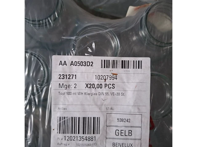 Ca. 240x glazen pot - afbeelding 3 van  3