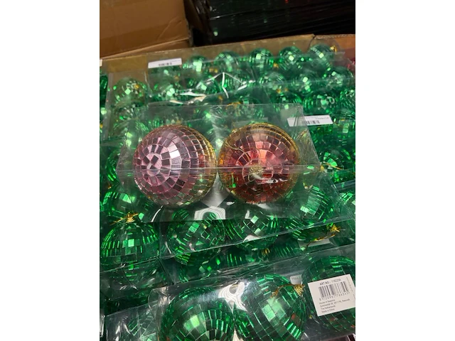 Ca. 240x kerstballen, house of seasons, diversen, foam met spiegel afwerking - afbeelding 4 van  5