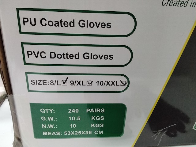 Ca. 240x paar werkhandschoenen met anti slip - afbeelding 2 van  3
