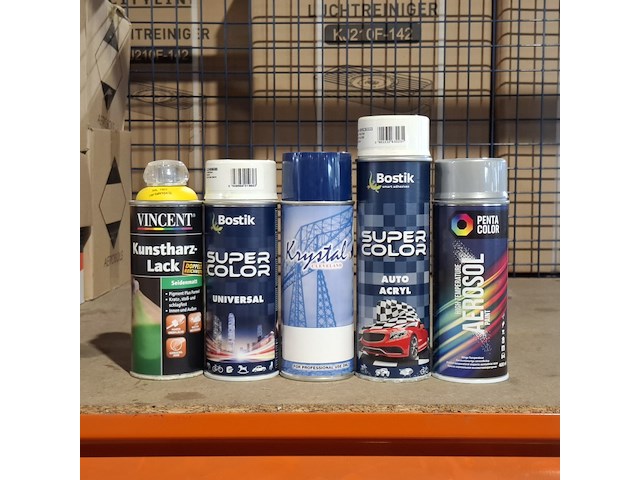 Ca. 240x spuitbus met verf en sprays, o.a. vincent, tecar en bostik - afbeelding 3 van  5