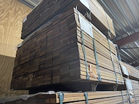 Ca. 242x guyana teak planken geschaafd, 25x90mm, lengte 100cm - afbeelding 4 van  4