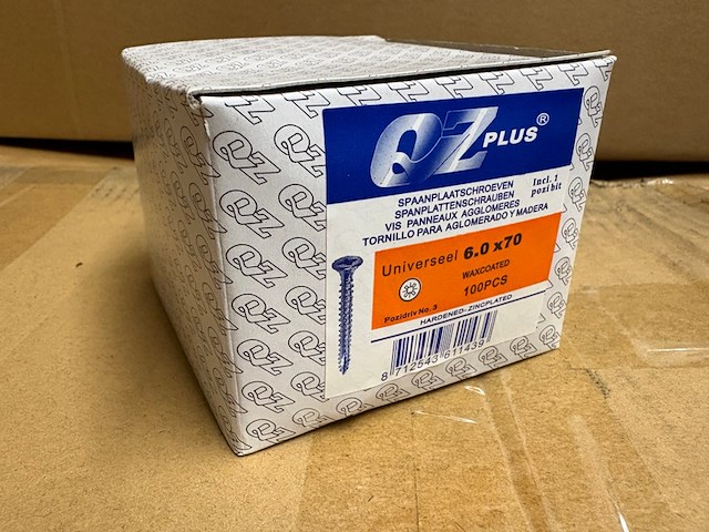 Ca. 24x 100 pack spaanplaatschroeven qz-combi, 6x70 - afbeelding 1 van  4