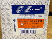 Ca. 24x 100 pack spaanplaatschroeven qz-combi, 6x90/65 - afbeelding 2 van  3