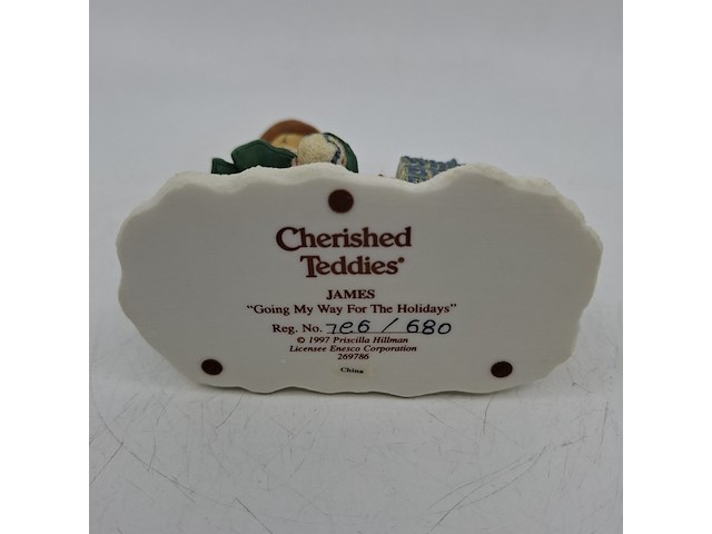 Ca. 24x beeldje, cherished teddies, james - going my way for the holidays, 269786 - afbeelding 5 van  7