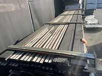 Ca. 24x douglas acoustic design profiel zwart gecoat, 22x142mm, lengte 500cm - afbeelding 1 van  3