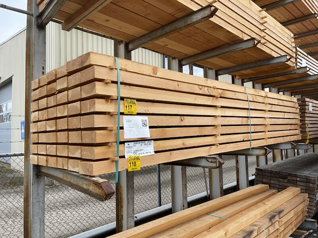 Ca. 24x douglas balken fijnbezaagd, 75x175mm, lengte 400cm - afbeelding 4 van  4