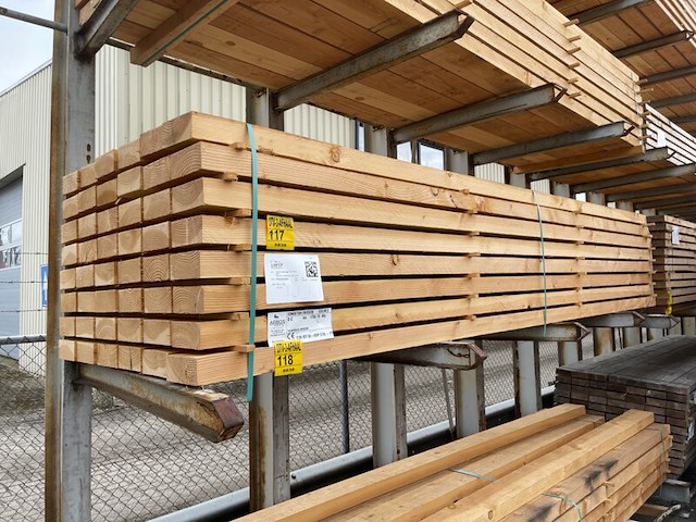 Ca. 24x douglas balken fijnbezaagd, 75x175mm, lengte 400cm - afbeelding 4 van  4