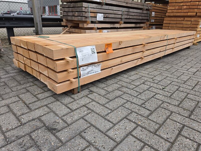 Ca. 24x douglas balken fijnbezaagd, 75x175mm, lengte 400cm - afbeelding 4 van  4