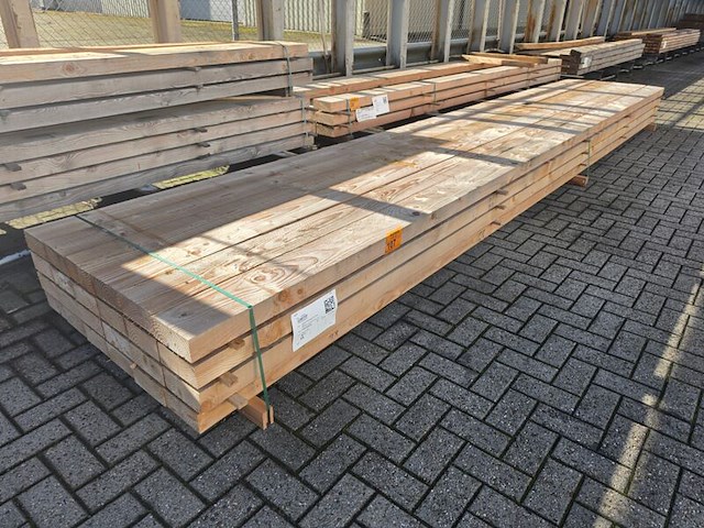 Ca. 24x douglas balken fijnbezaagd, 75x175mm, lengte 600cm - afbeelding 4 van  4