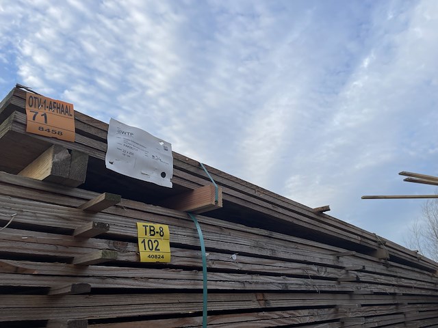 Ca. 24x douglas planken fijnbezaagd, 22x200mm, lengte 500cm - afbeelding 4 van  4
