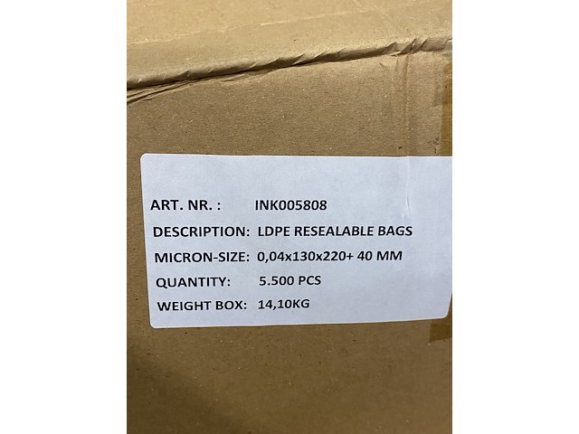 Ca. 24x dozen a 5500 ldpe zakjes met plakstrip - afbeelding 4 van  4
