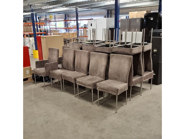 Ca. 24x eettafel stoelen, grijs skai - afbeelding 1 van  9