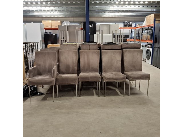 Ca. 24x eettafel stoelen, grijs skai - afbeelding 2 van  9