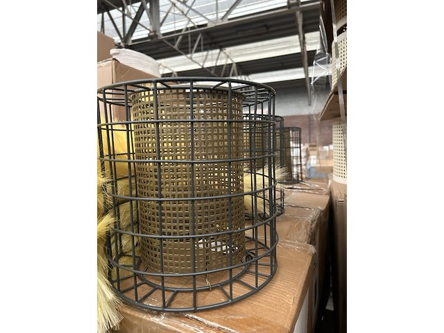 Ca. 24x hanglamp/lampenkap metaal crate & cargo - afbeelding 2 van  4