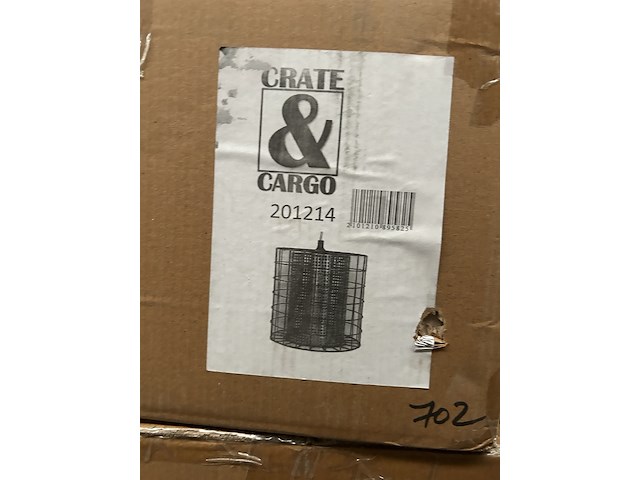 Ca. 24x hanglamp/lampenkap metaal crate & cargo - afbeelding 4 van  4