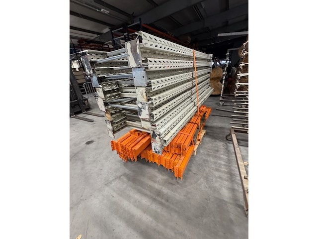 Ca. 25 meter magazijnstelling, oranje/crème - afbeelding 2 van  10