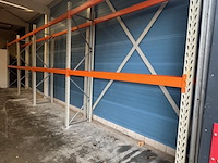 Ca. 25 meter magazijnstelling, oranje/crème - afbeelding 1 van  10