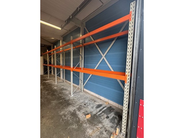 Ca. 25 meter magazijnstelling, oranje/crème - afbeelding 3 van  10